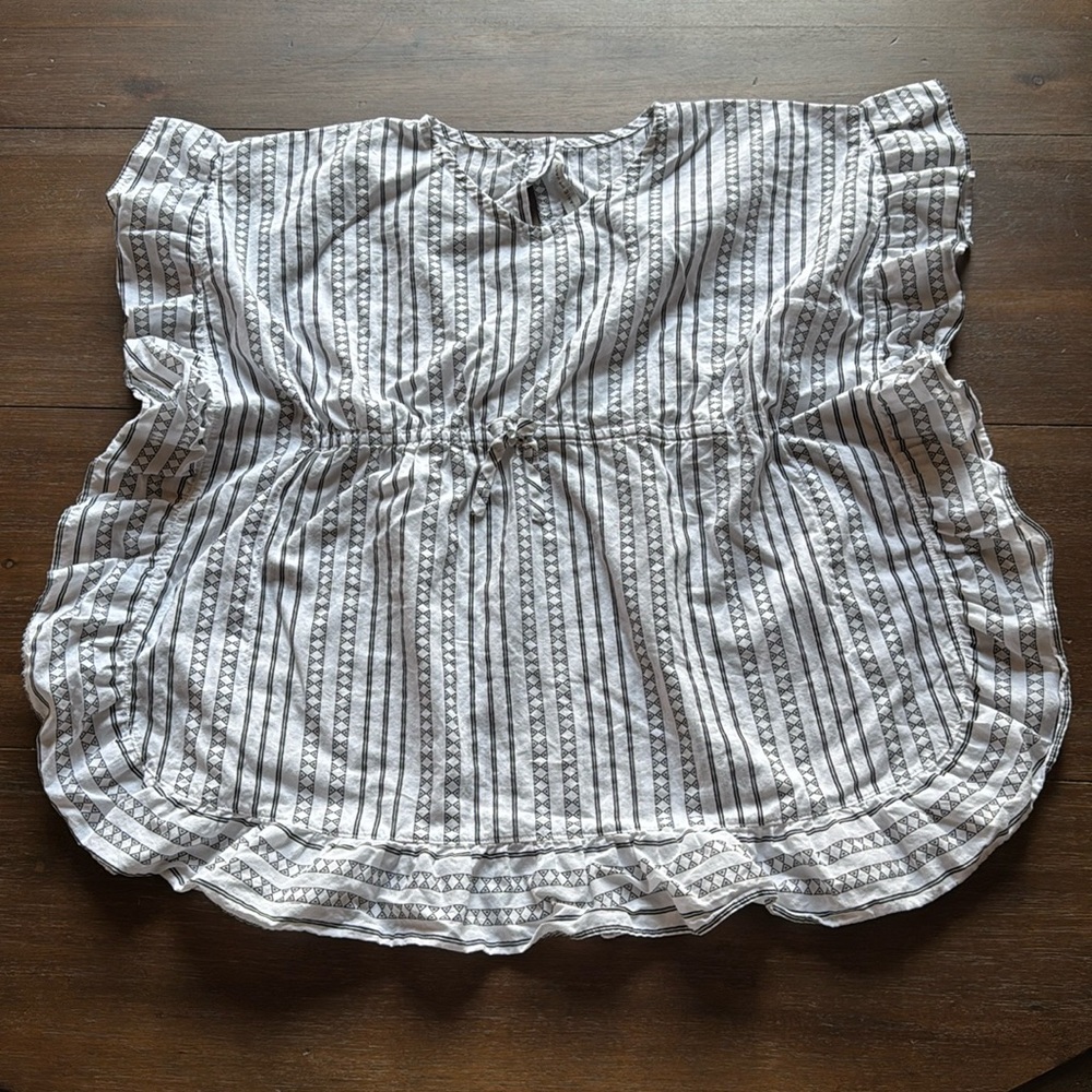 Size 8 Janie and Jack ruffle sleeveless cotton swim cover